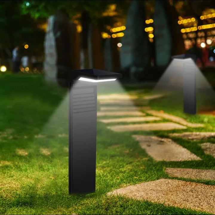 Modernes Design: Solar-Wegbeleuchtung mit wasserdichtem LED-Licht für stilvolle Gartendekoration.