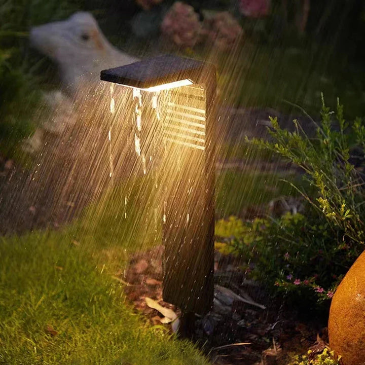 Stimmungsvolle LED-Außenbeleuchtung: solarbetrieben, kabellos, perfekt für gemütliche Gartenabende.