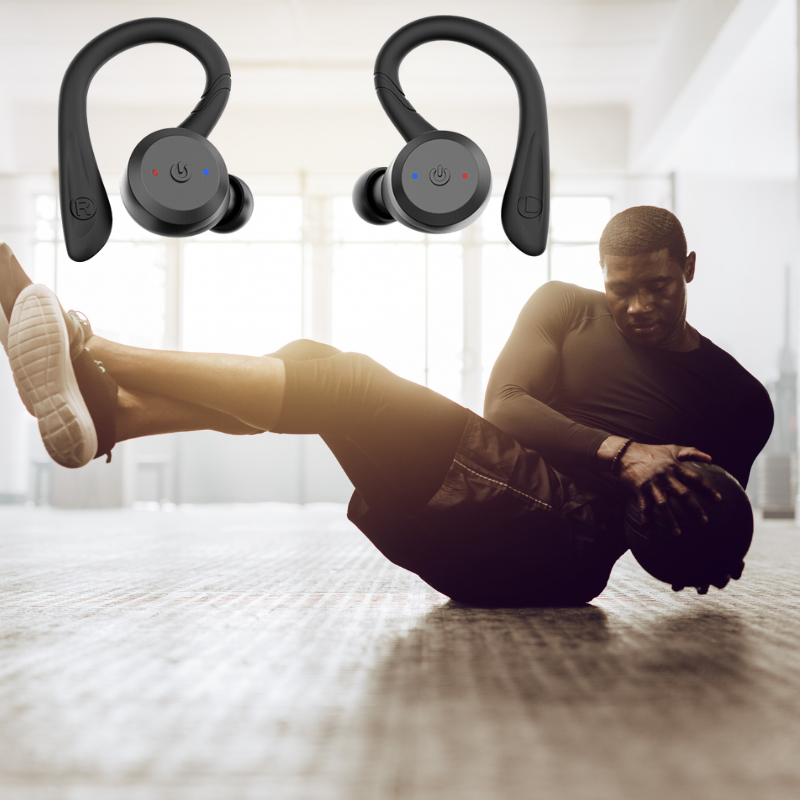 Kabellose Sport-Kopfhörer mit 20 Stunden Akkulaufzeit bieten langanhaltende Audio-Freiheit für unterwegs.