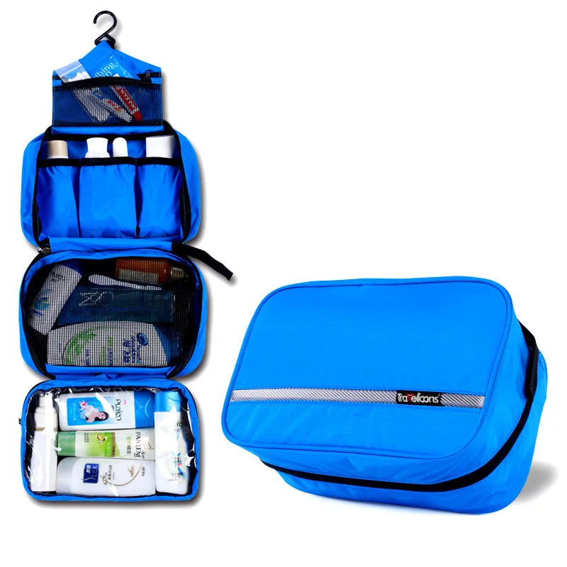 Praktische Hygienebeutel-Kulturtasche für Reisen, unisex Design, wasserdicht & robust.