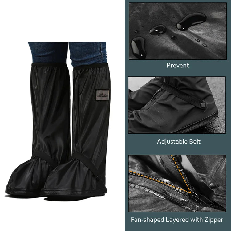 Wetterfeste RainShield Fahrrad-Schuhschoner bieten Nässeschutz für Radfahrer bei Regen. Rutschfest, unisex.