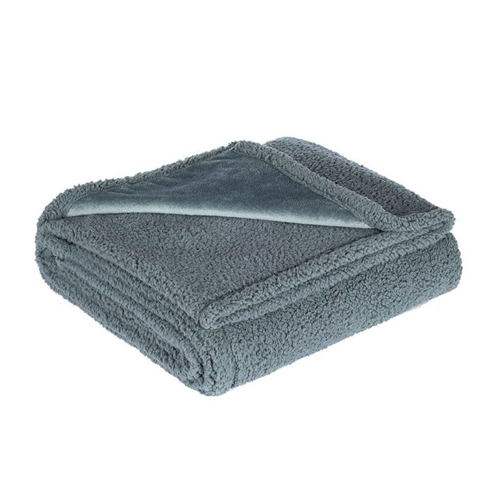 Moderne, gemütliche Hundedecke aus wasserdichtem Flanell-Sherpa-Fleece für jeden Hund.