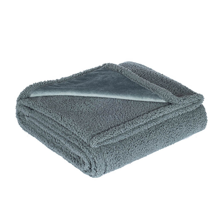 Moderne, gemütliche Hundedecke aus wasserdichtem Flanell-Sherpa-Fleece für jeden Hund.