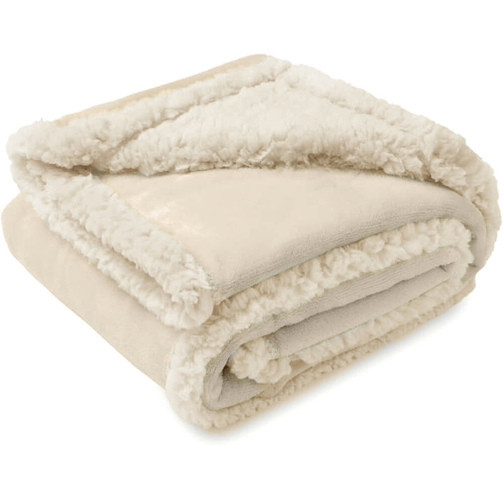 Kuschelige, wasserdichte & verdickte Haustierdecke aus Flanell-Sherpa-Fleece.