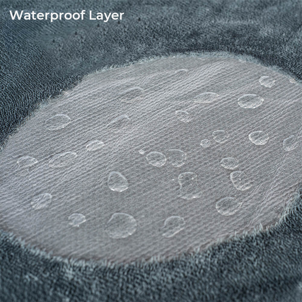 Gemütliche Hundedecke aus wasserdichtem Flanell-Sherpa-Fleece, ideal als Tierdecke.