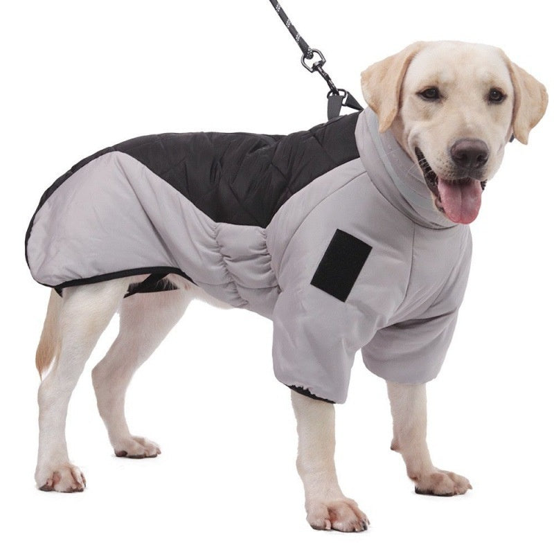 Warme, wasserdichte Hundejacke für große Hunde, Wind- & Kälteschutz für Winter-Spaziergänge.