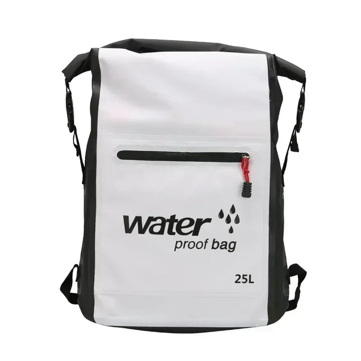 Sportlicher 25L wasserdichter Rucksack für Kajak, Rafting & Wassersport. Schwimmender Packsack für nasse Bedingungen.