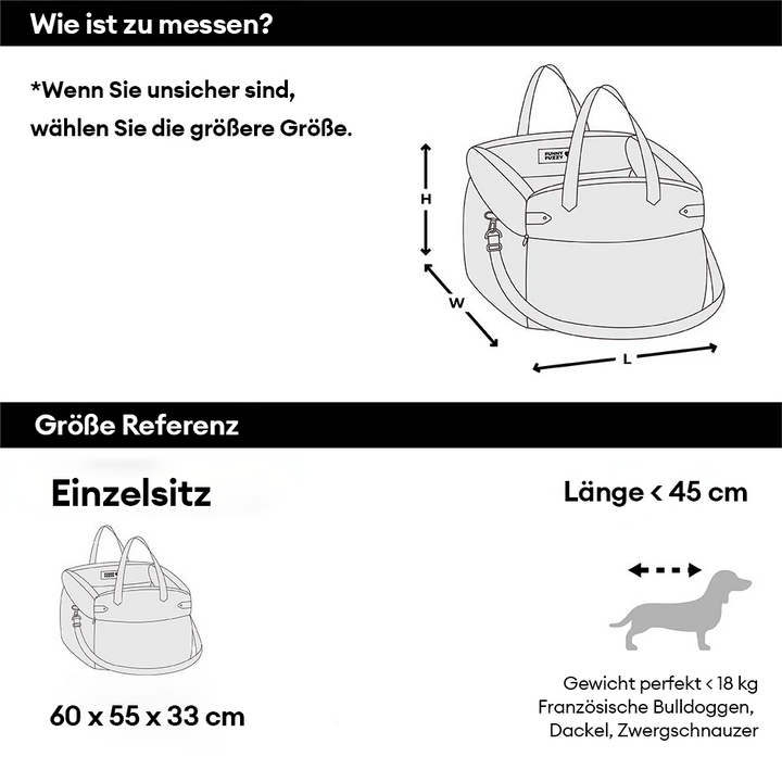 Wasserdichter & atmungsaktiver Hunde-Autositz, bestes Hundezubehör für sichere Reisen.