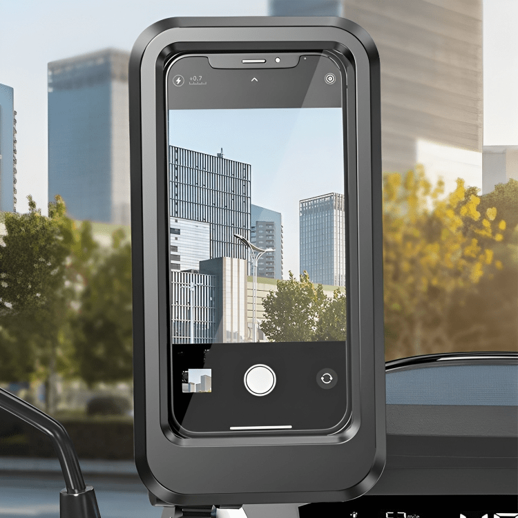 Einfach montierbare wasserdichte Fahrradhalterung für Smartphones; sicherer Halt beim Radfahren.