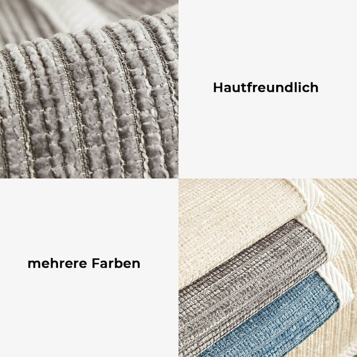 Kratzfester, wasserdichter Chenille Sofabezug, gestreift; idealer Haustierschutz für Wohnzimmersofas.