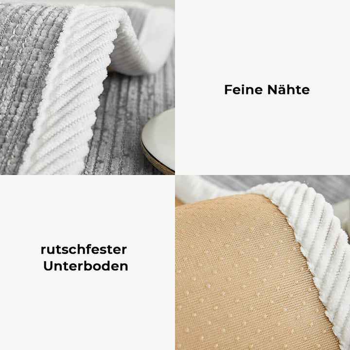 Gestreifter Chenille Sofabezug, wasserdicht & antimikrobiell; bietet umfassenden Schutz und Hygiene.
