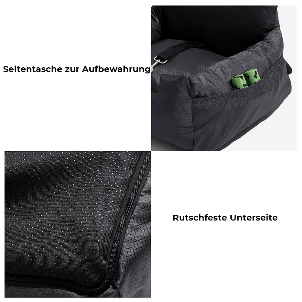 Hochwertiger Hunde-Autositz, wasserdicht und schmutzabweisend, für entspannte Reisen mit Ihrem Haustier.