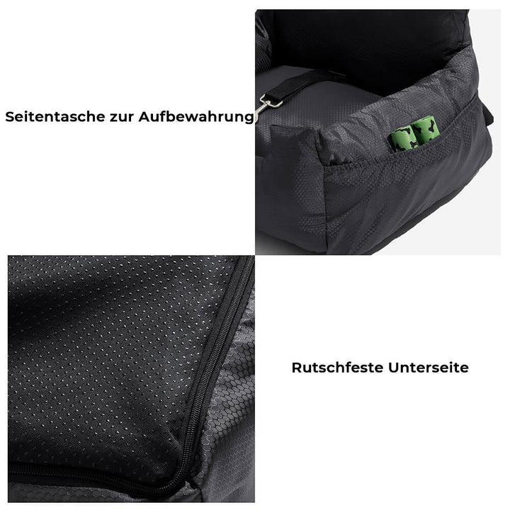 Hochwertiger Hunde-Autositz, wasserdicht und schmutzabweisend, für entspannte Reisen mit Ihrem Haustier.