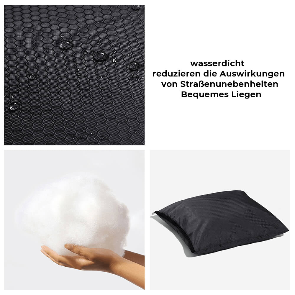 Praktischer Hunde-Autositz in Schwarz, wasserdicht & stabil. Optimal für sicheren Haustier-Transport.