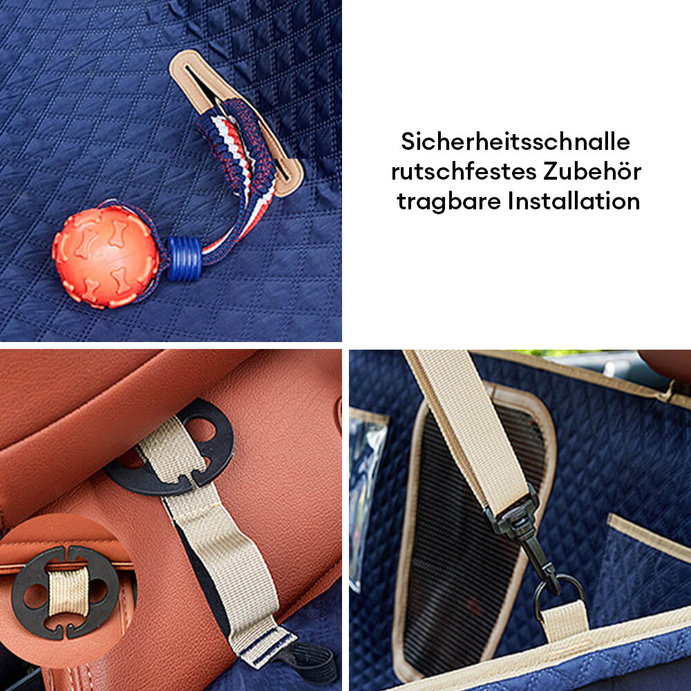 Hundedecke für das Auto, schützt den Innenraum vor Nässe, Schmutz & Tierhaaren; sehr pflegeleicht.