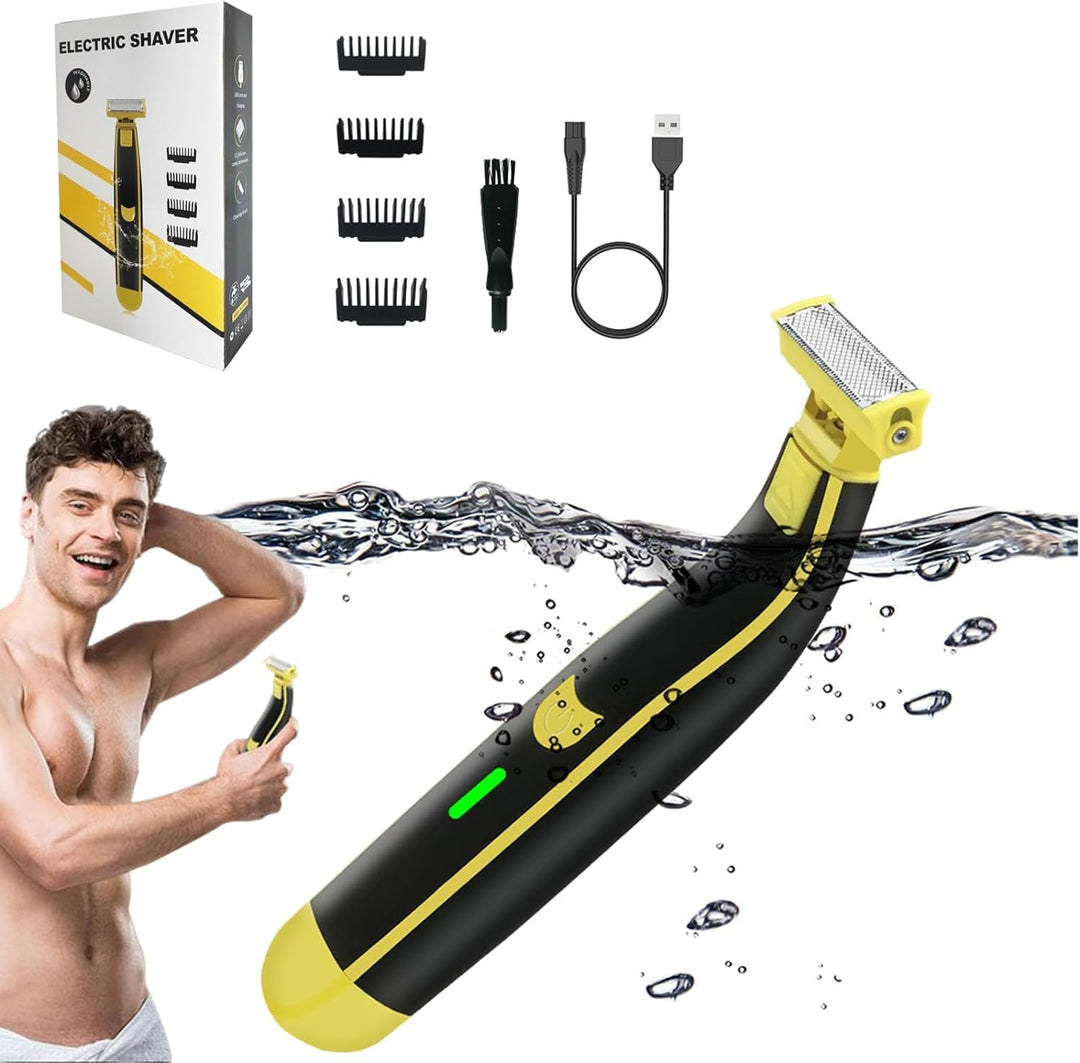 Elektrorasierer mit USB-Ladeanschluss: idealer Reise-Trimmer für Herren, mobil und praktisch für Gesicht & Körper.