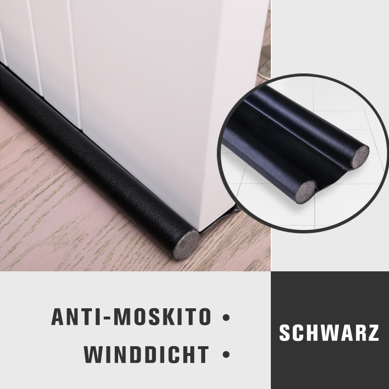 Flexibler, selbstklebender Türdichtungsstreifen für besseren Schallschutz, Wärmeisolierung & Insektenschutz an Türen.