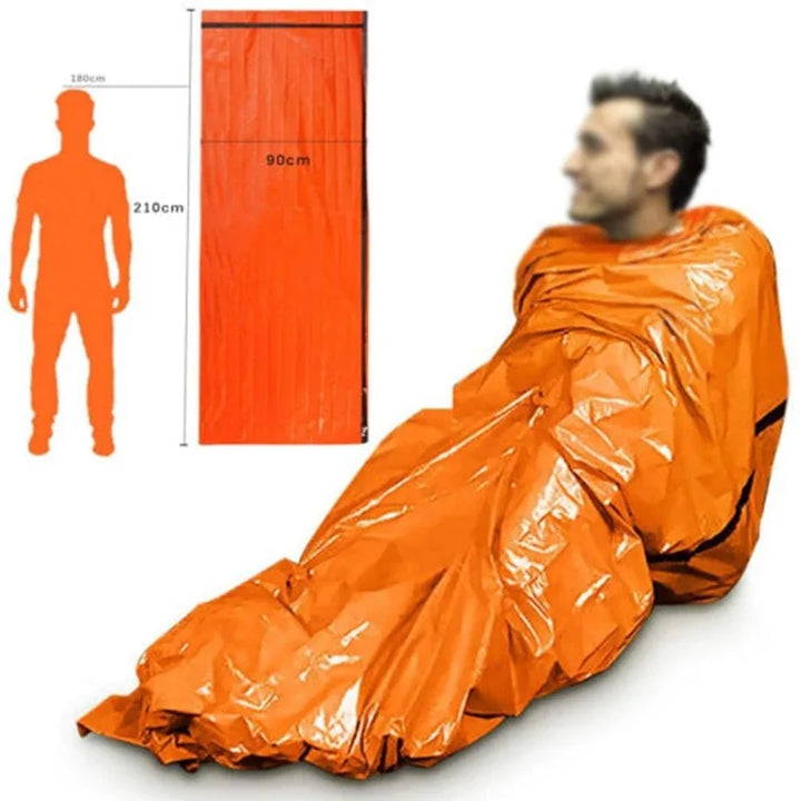 Kompakter Notfall-Schlafsack für Rucksack, ultraleicht & wasserdicht. Perfekt für Survival, Wandern & Outdoor-Camping.