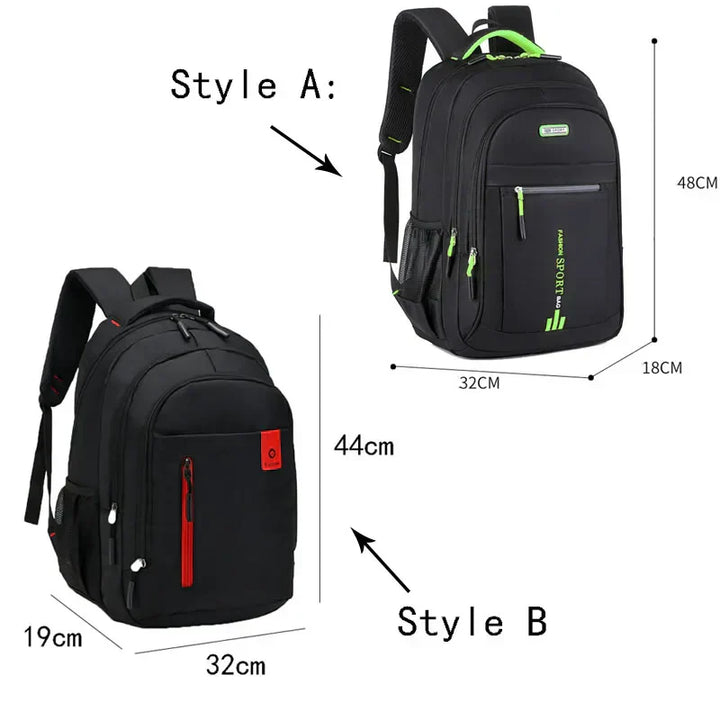 Wasserdichter UrbanGuard Herren Rucksack, Schwarz, robust & stilvoll, ideal für Laptop, Business & Alltag.