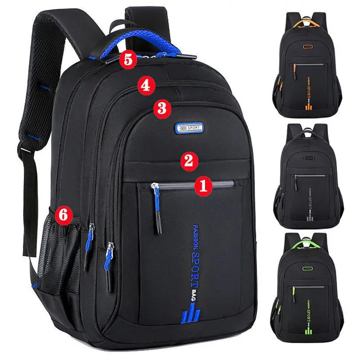 Geräumiger, wasserdichter UrbanGuard Herren Rucksack, Laptopfach, robust und multifunktional.
