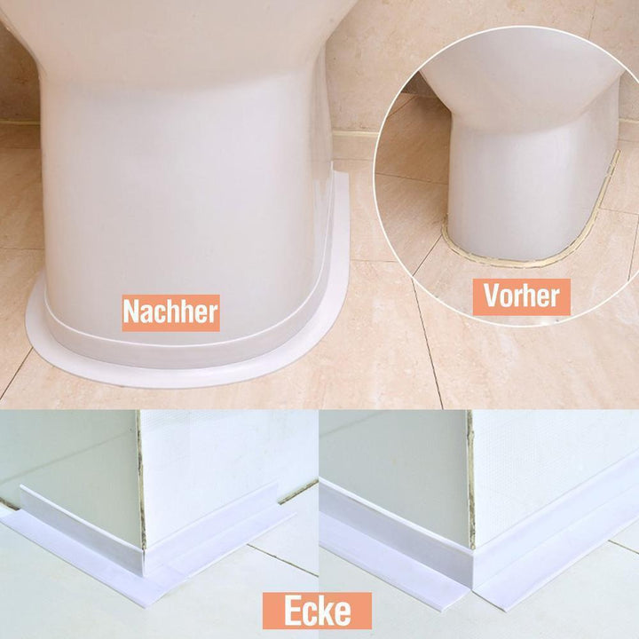 Saubere und wasserdichte Fugen mit diesem PVC-Dichtungsband für Nassbereiche im Haushalt.