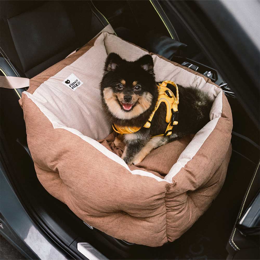 Premium Hundeautositzbett: wasserdichtes Hundebett Auto und sicherer Einzelsitz für Komfort auf Reisen.