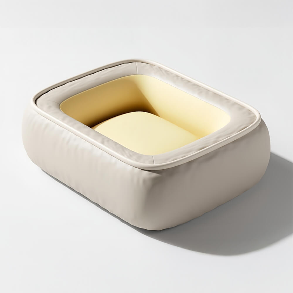 Orthopädisches Hundebett mit Vollsupport, wasserfestem und kratzfestem PU-Leder für Gelenkgesundheit.