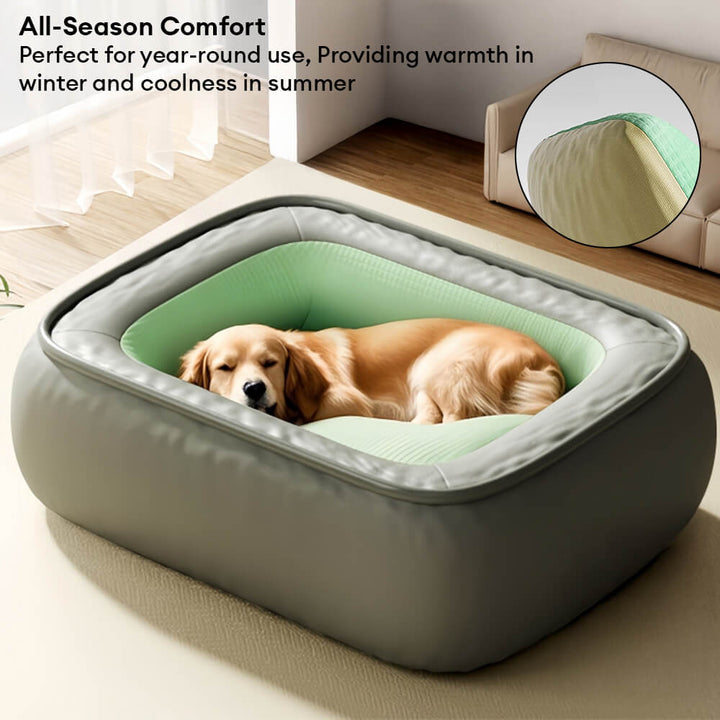 Hygienisches, pflegeleichtes Hundebett, wasserfest und kratzfest, perfekt für saubere Hundezuhause.