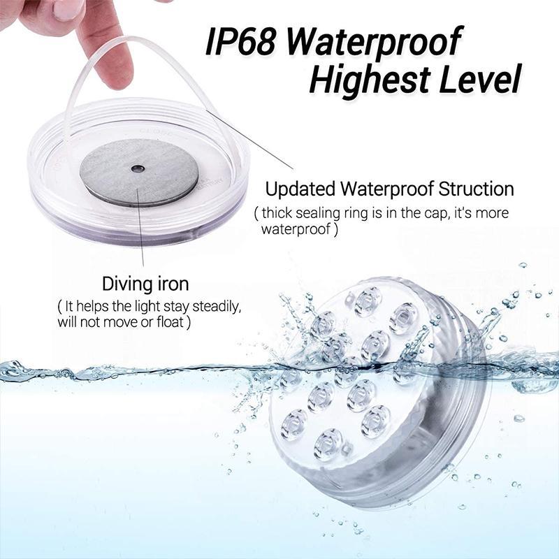 Unterwasser LED-Licht mit Fernbedienung für Schwimmbad, Teich & besondere Ambiente-Beleuchtung.