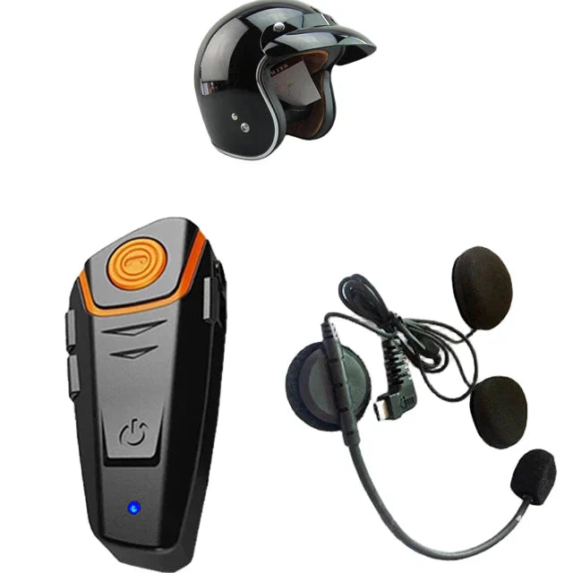 Mehrere RoadLink Bluetooth Motorrad Intercoms verbunden für Team-Kommunikation und FM Radio unterwegs.