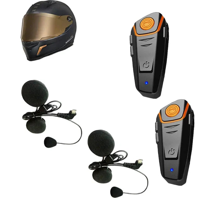 RoadLink Bluetooth Motorrad Intercom für exzellente Audioqualität bei Helm-Gesprächen und FM Radio, 1000m Reichweite.