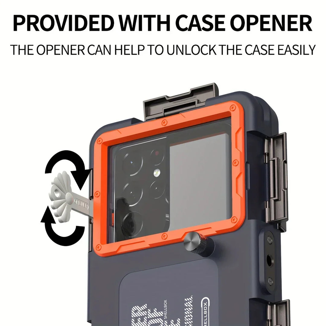 Sicheres wasserdichtes Smartphone-Case für Taucher, Schwimmer & Outdoor-Fans, 15m Tiefe, staubdicht, sanddicht, mit Band.