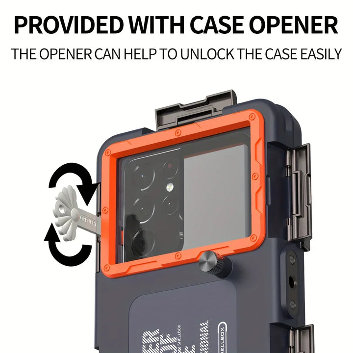 Sicheres wasserdichtes Smartphone-Case für Taucher, Schwimmer & Outdoor-Fans, 15m Tiefe, staubdicht, sanddicht, mit Band.