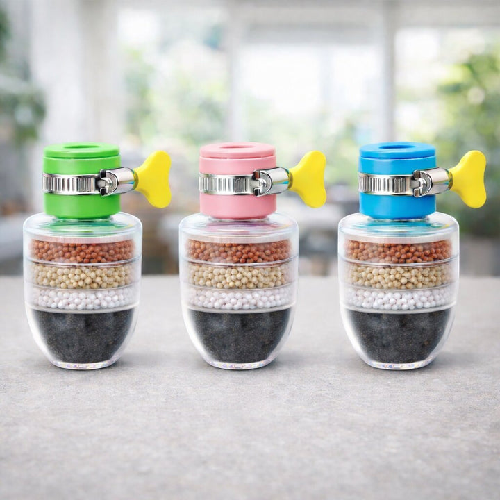 Wasserfilter für Zuhause mit 5-Schicht-Aktivkohlefiltration; sauberes Trinkwasser direkt aus dem Hahn.