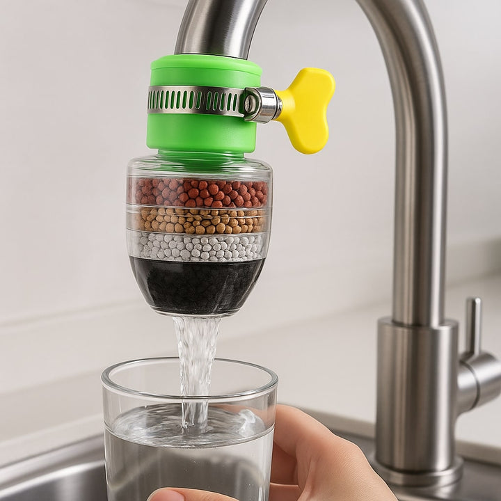 Gesünderes Trinkwasser mit dem Wasserfilter: Entfernt Verunreinigungen und sorgt für Reinheit; Chlorreduktion.