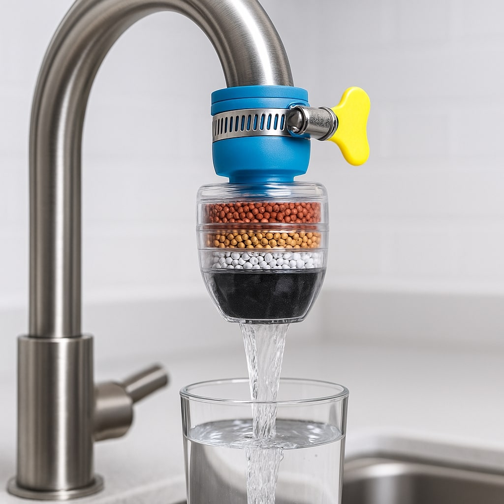 Die 5-Schicht-Aktivkohlefiltration des Wasserfilters für umfassende Wasserreinigung, Chlor- & Kalkreduktion.