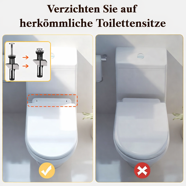 Robustes WC-Sitz Befestigungskit aus Edelstahl für feste Montage am Toilettensitz.