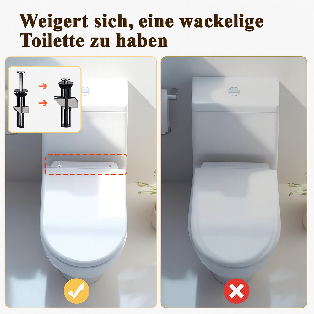 Universal WC-Sitz Bolzen, rostfrei, für einfache und schnelle Befestigung von Toilettensitzen als Ersatzteil.