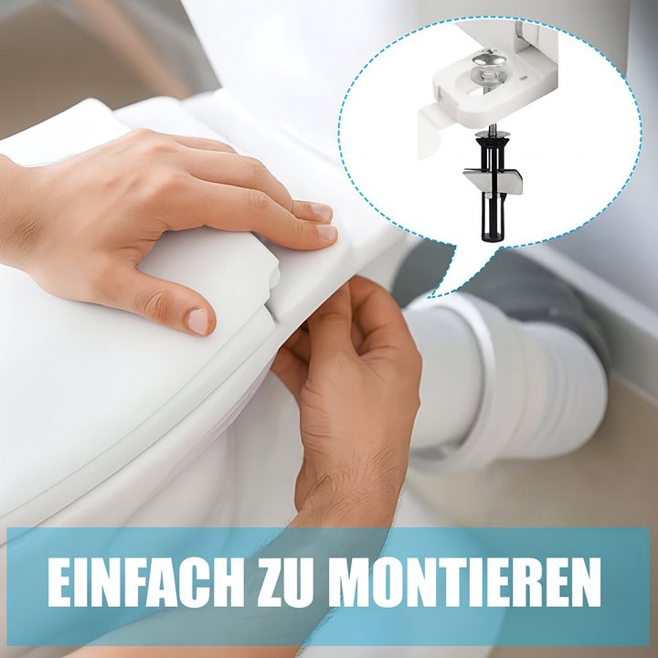 Robuster WC-Sitz Befestigungsbolzen für dauerhaft wackelfreie und sichere Installation im Badezimmer.