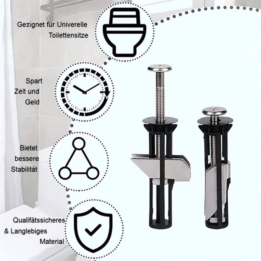 Sanitär-Zubehör: Rostfreier WC-Sitz Montagebolzen für eine sichere und problemlose Installation.