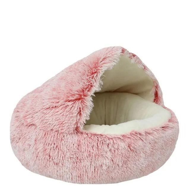 Multifunktionales Katzenbett, 2-in-1 Kuschelhöhle, weich und komfortabel für alle Katzen.