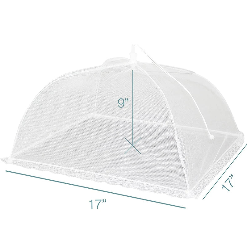 Praktische Lebensmittelabdeckhaube, faltbar, schützt Speisen effektiv vor Fliegen & Staub in Küche & Garten.