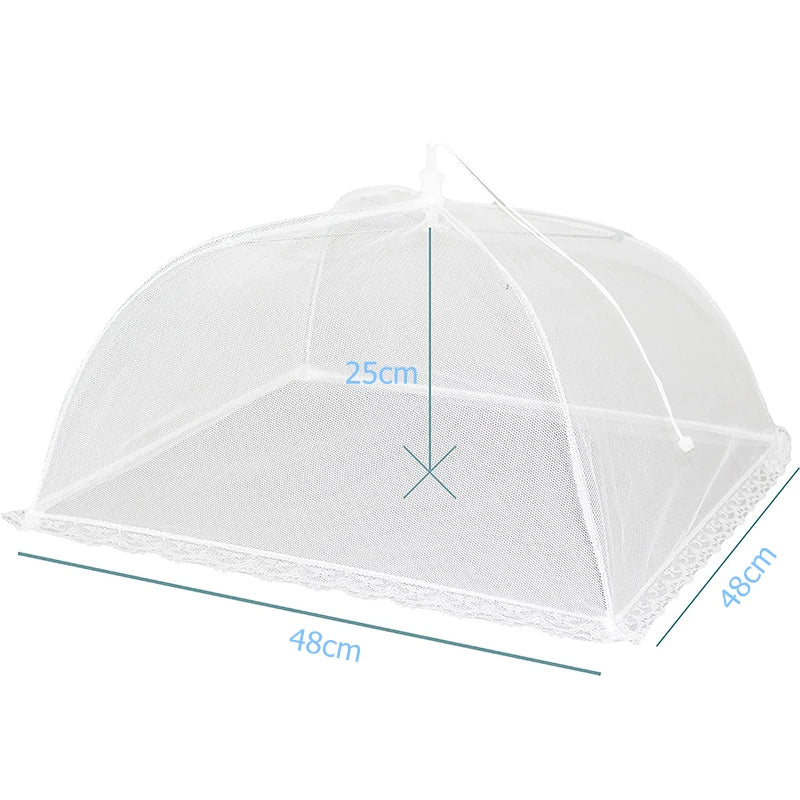 Elegante, wiederverwendbare Falt-Abdeckhaube für Lebensmittel. Ideal für Küche, Gartenparty & Buffetschutz.