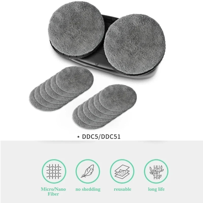 Nahaufnahme des weichen Mikrofaser Ersatzpads. Perfekt für streifenfreie Reinigung von Fenstern und Glasflächen.