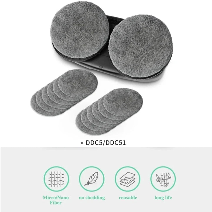 Nahaufnahme des weichen Mikrofaser Ersatzpads. Perfekt für streifenfreie Reinigung von Fenstern und Glasflächen.