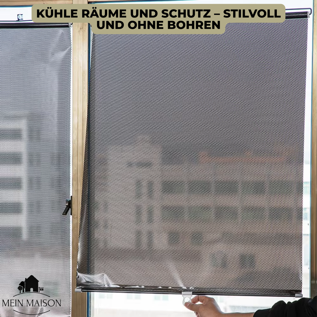 Stilvolles Fensterrollo in modernem Design. Perfekter UV-Schutz, Hitzeschutz & Diskretion für Ihr Zuhause.