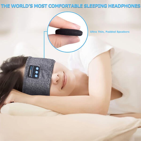 Drahtlose Bluetooth Schlaf-Kopfhörer bieten Komfort und Lärmschutz für ungestörten Schlaf. Hilfe bei Insomnie.