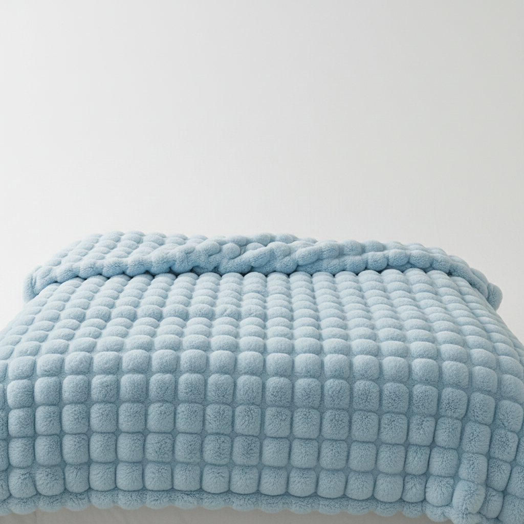 Warme und dekorative Plüschdecke, ein Must-have für ein gemütliches Zuhause.