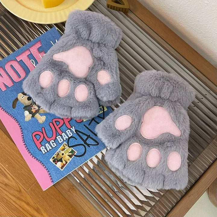 Bequeme Damen-Katzenfäustlinge, extra weich und warm. Ideal für entspannte Wintermomente.