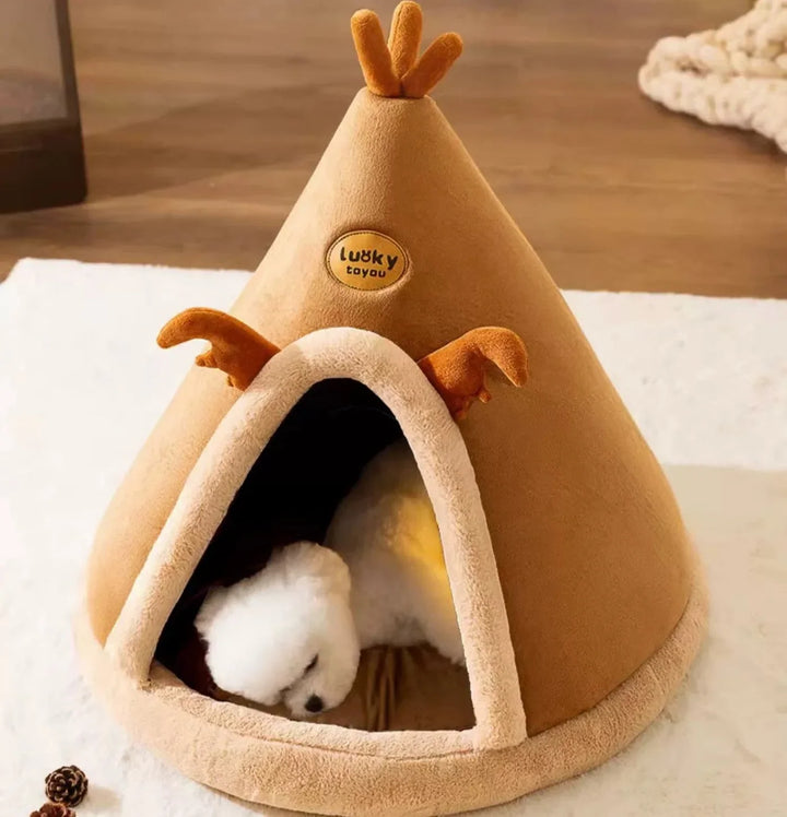 Weiche Haustier Kuschelhöhle, ein gemütlicher Rückzugsort für Hund & Katze. Ideal als Hundebett & Katzenbett.